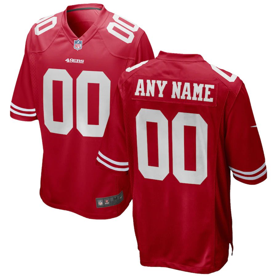 Men San Francisco 49ers Nike Scarlet Custom Game NFL Jersey->customized nfl jersey->Custom Jersey